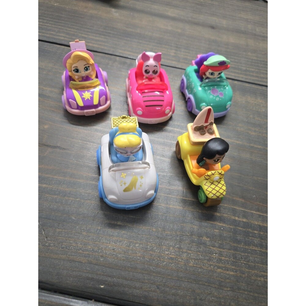 DISNEY DOORABLES LET'S GO ROAD TRIP VEHICLES Figure Lot Cinderella Lilo Ariel +
